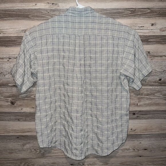 Orvis Shirt Mens‎ Size XL Casual Button Up Short Sleeve Checkered Black Grey - Picture 2 of 8
